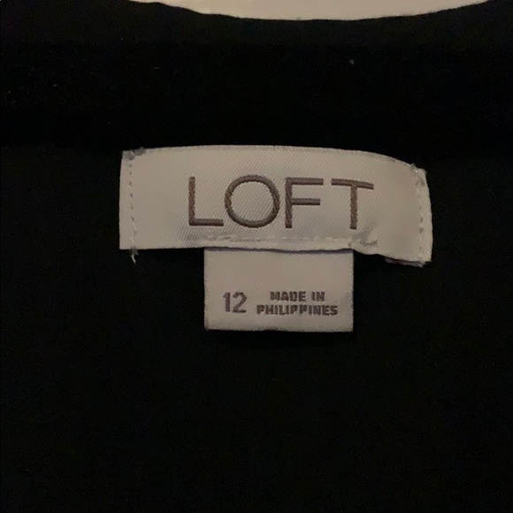 Black LOFT Wrap Front Romper - Picture 4 of 8